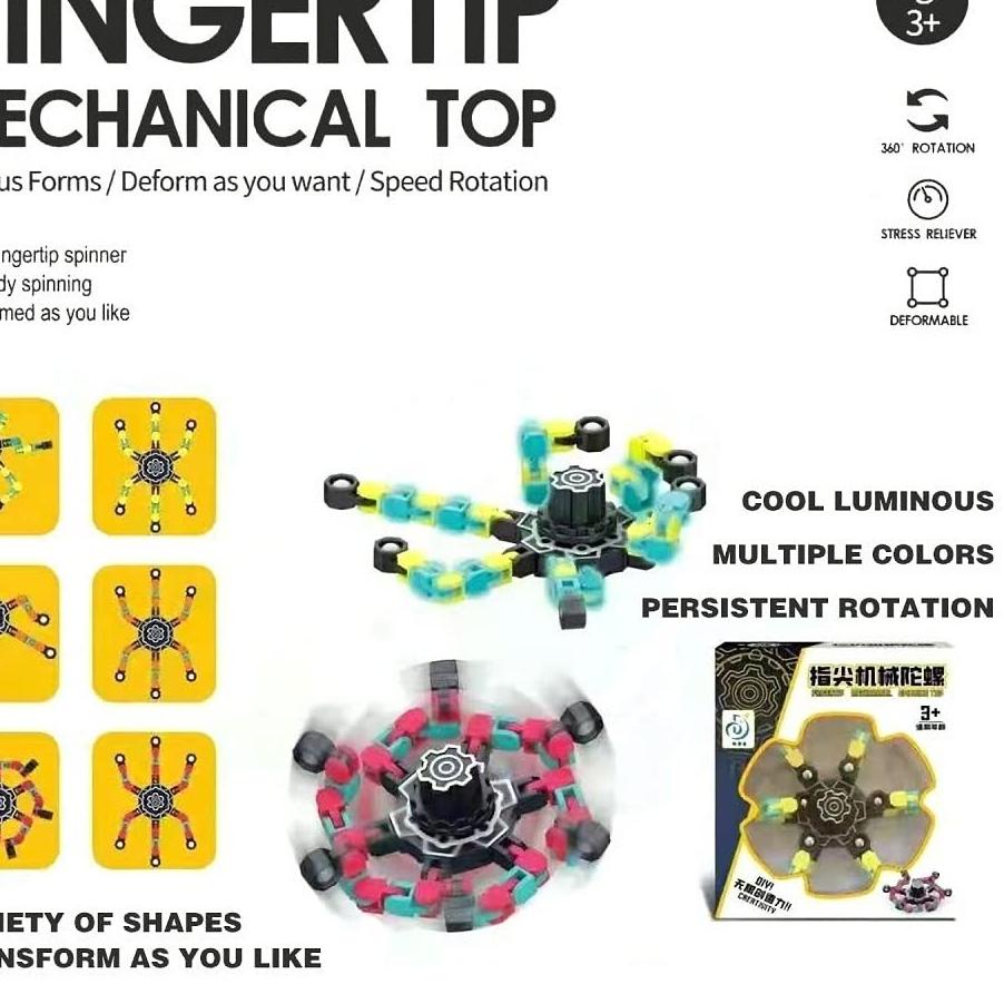 Tren Kekinian.. Mainan Gangsing Spiner Kreatif Terbaru NEW Fingertip Mechanical Spinner Gyro Tua Mud