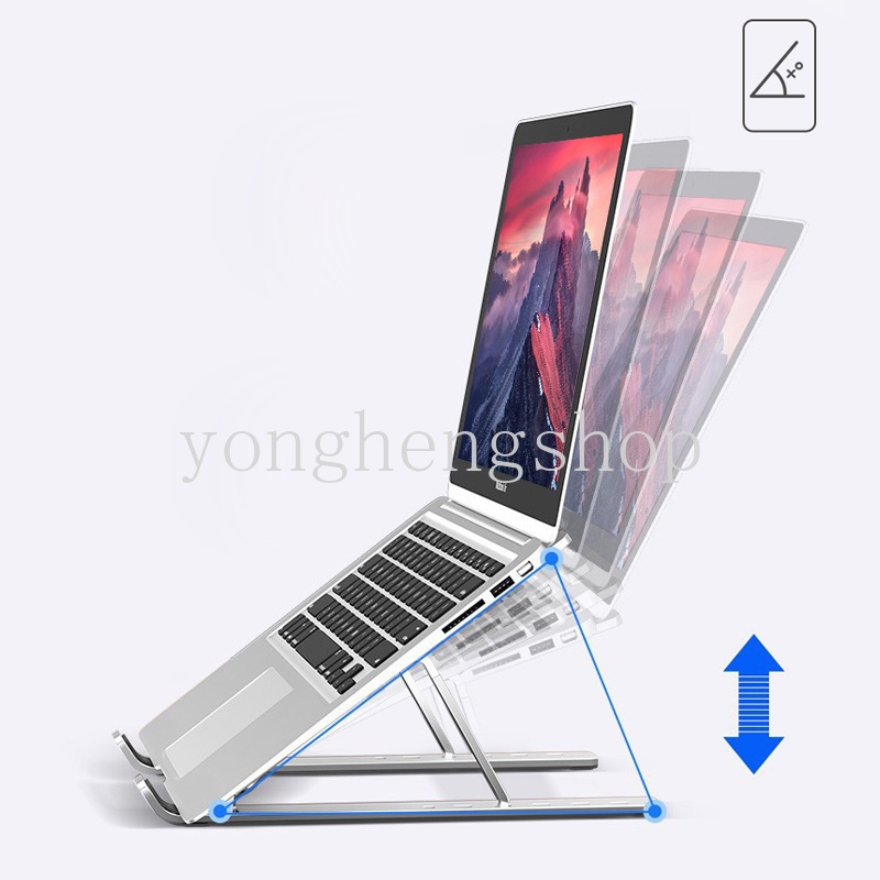 Stand Holder Laptop / Macbook 10 Level Tinggi Adjustable Anti Slip Penghilang Panas Portable