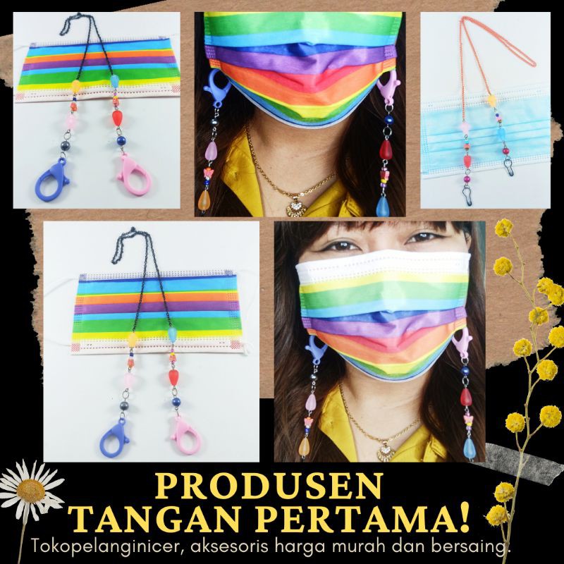 Tali Gantungan Masker Rantai Masker Kalung Masker Kekinian Strap Lanyard Mask Korea Handmade