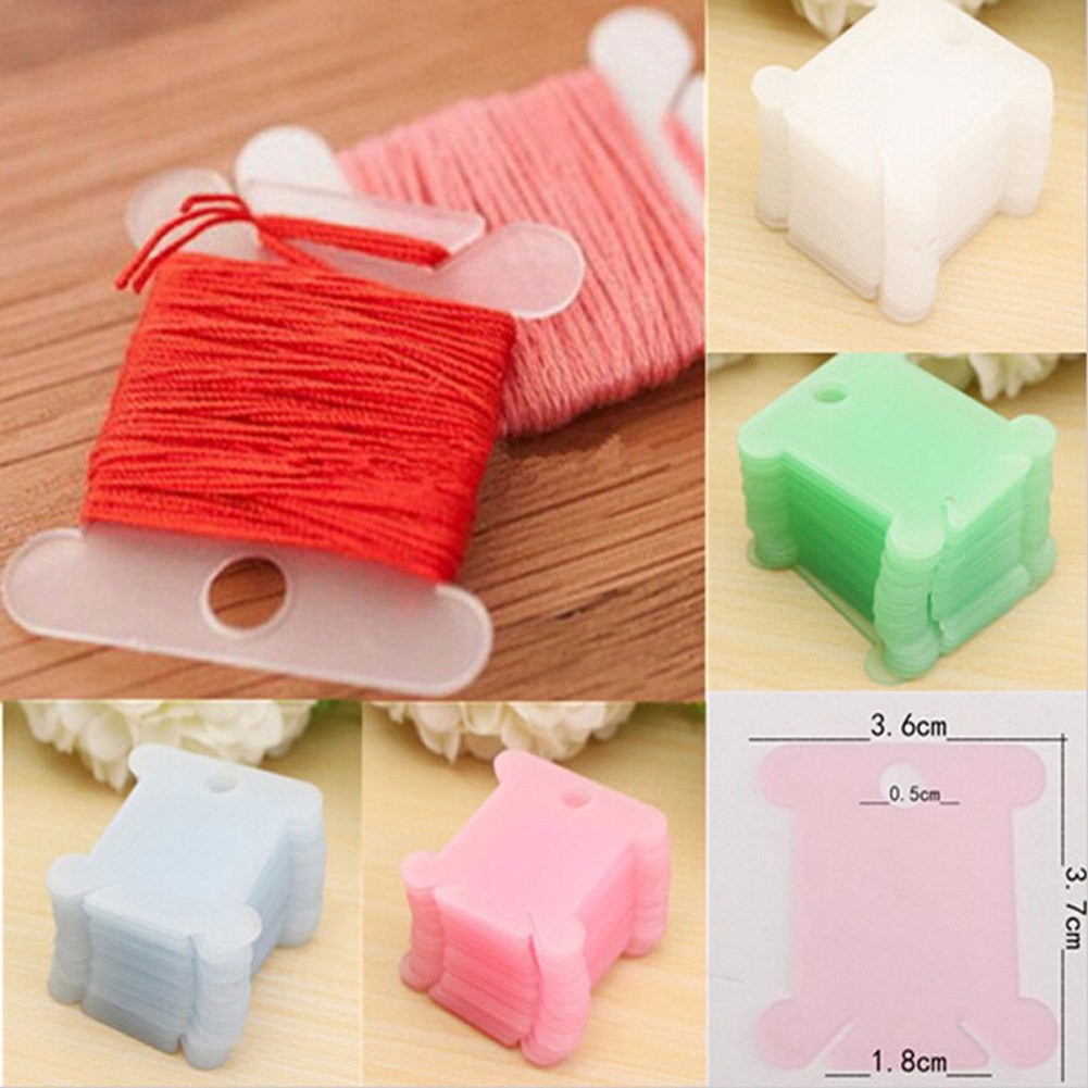 [PCS] Plastic Bobbin Card / Kartu Gulung Benang Sulam - SATUAN