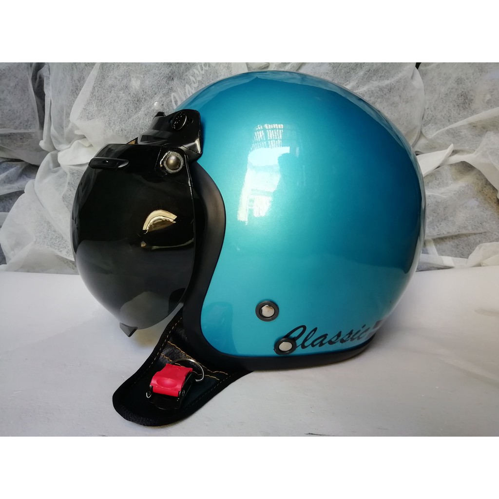 HELM BOGO CLASSIC CAT BIRU MUDA DEWASA
