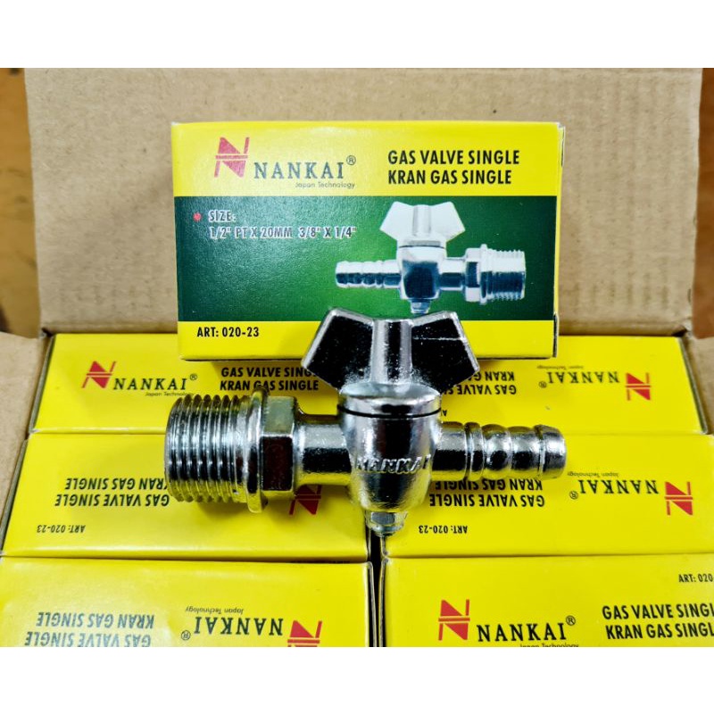 Nankai kran gas single 1/2inchx3/8inch
