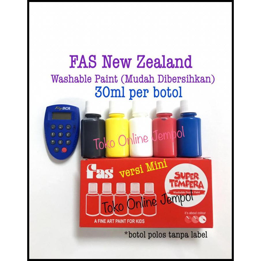 

Promo Mini 30Ml Washable Paint 5 Warna Fas Finger Cat Mudah Bersih Atk1126Fs