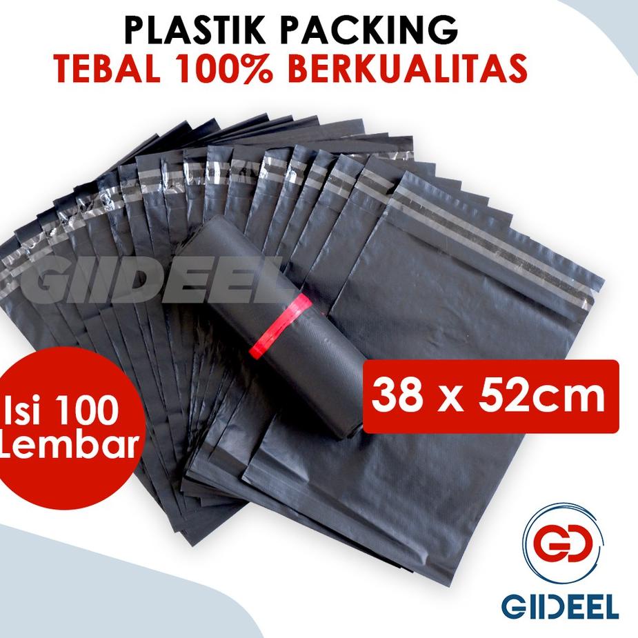 

New PLASTIK PACKING POLYMAILER IMPORT 38X52 CM ISI 100 LEMBAR TEBAL 100% !