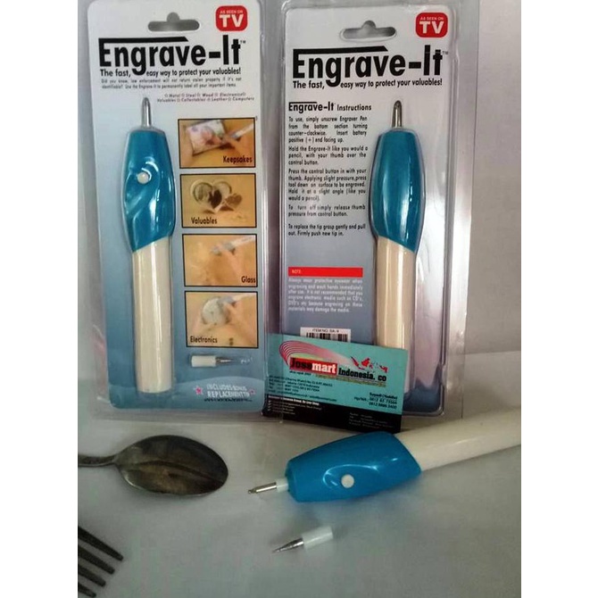

Jual 1pack (2pc) Engrave it|Alat Ukir Elektrik tanpa listrik|pena uKIR
