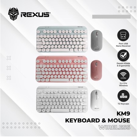 KEYBOARD MOUSE WIRELESS REXUS  KM9 COMBO