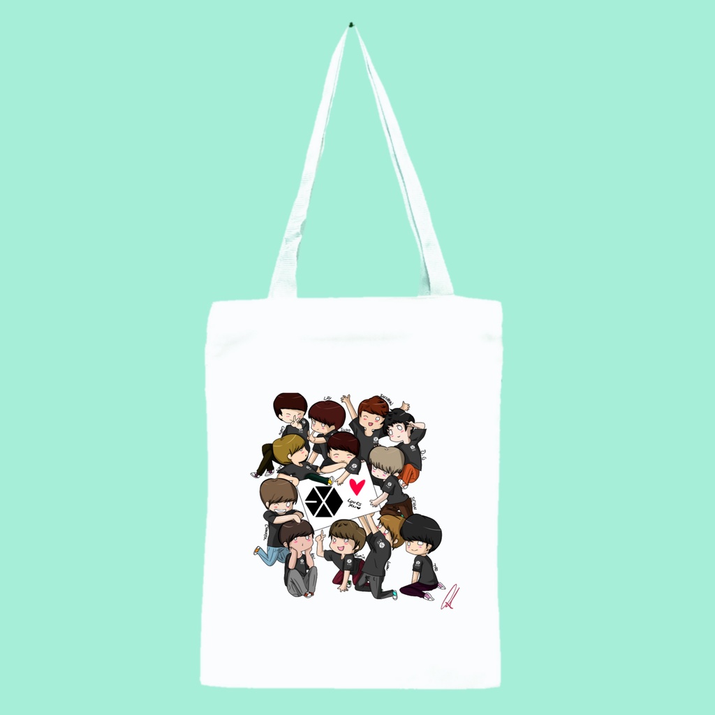 PART 4 KPOP New totebag aesthetic printing (resleting) drill premium (400) || kiiyoomii ||