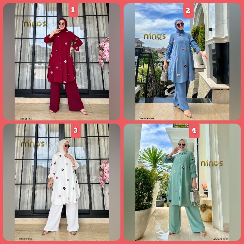 SETELAN TUNIK NINOS TERBARU AD S CE 1265 BY NINO'S DESIGN ORIGINAL