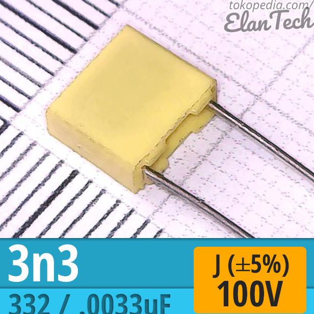 3n3 / 332 / 3.3nF J 100V MKM Capacitor 3.3 nF Kapasitor elant33 Segera Beli