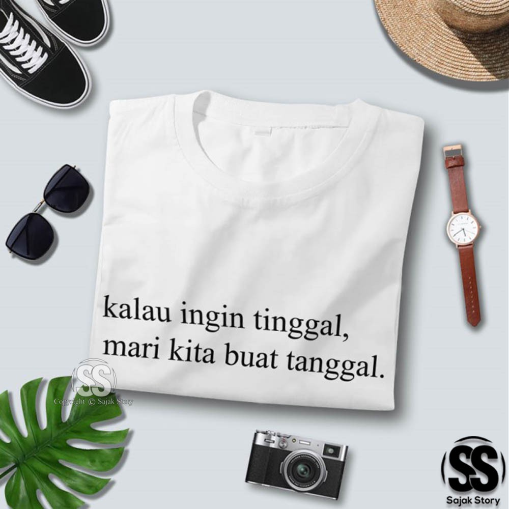 Kaos Kata Kata  MARI BUAT TANGGAL Premium Distro / Baju Tulisan Lucu Tshirt Tumblr / 3641