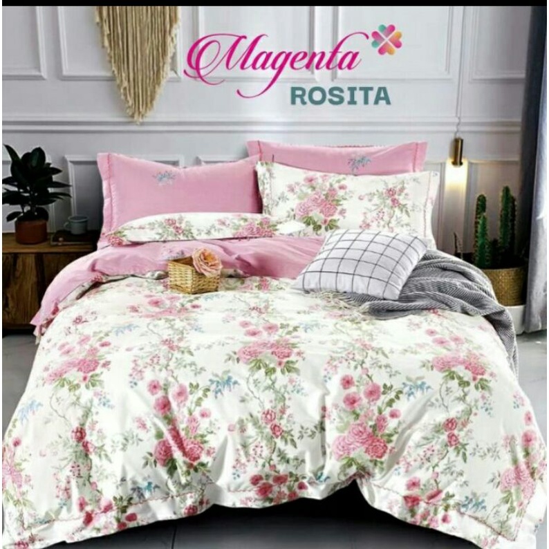 sprei katun star,esra,magenta