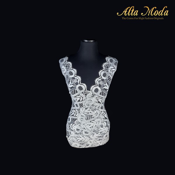 

Alta Moda Brokat Perancis Vintage All Over White