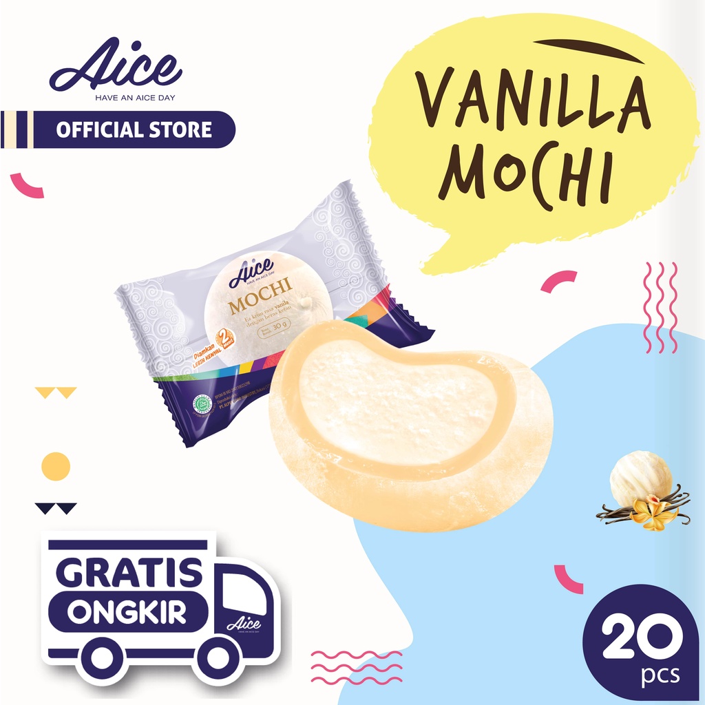 Promo Harga Aice Mochi Vanilla 30 gr - Shopee