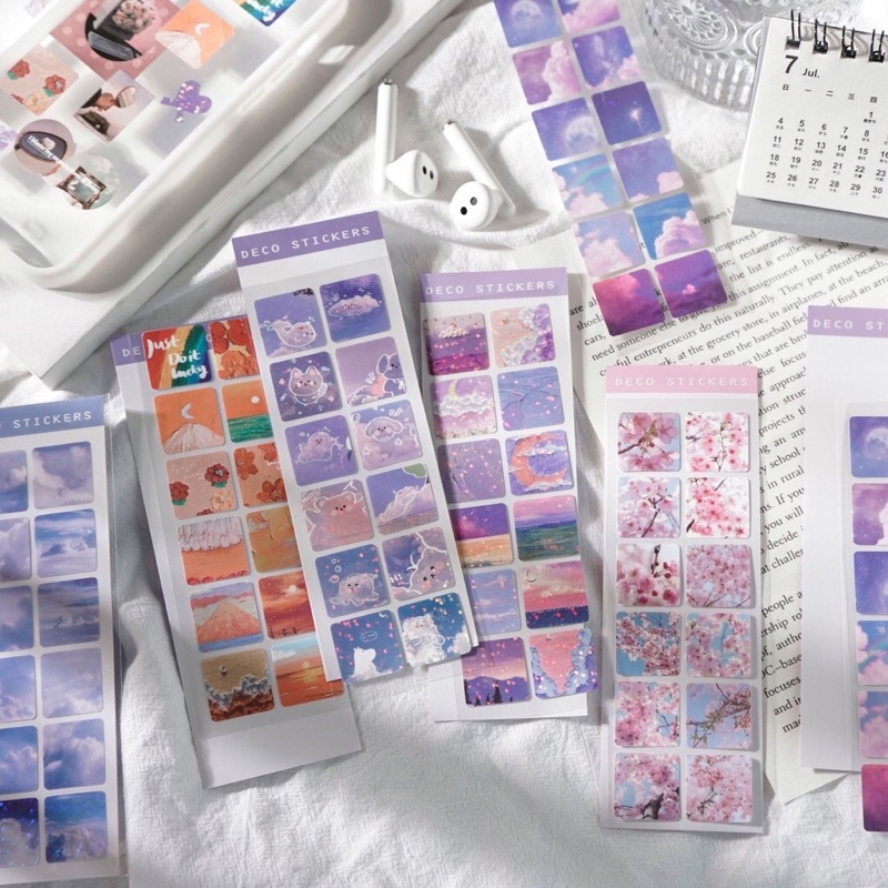

YSB - 1 SHEET STICKERS DECO / SHINY STICKERS / STICKER HOLO / AESTHETICS STICKERS