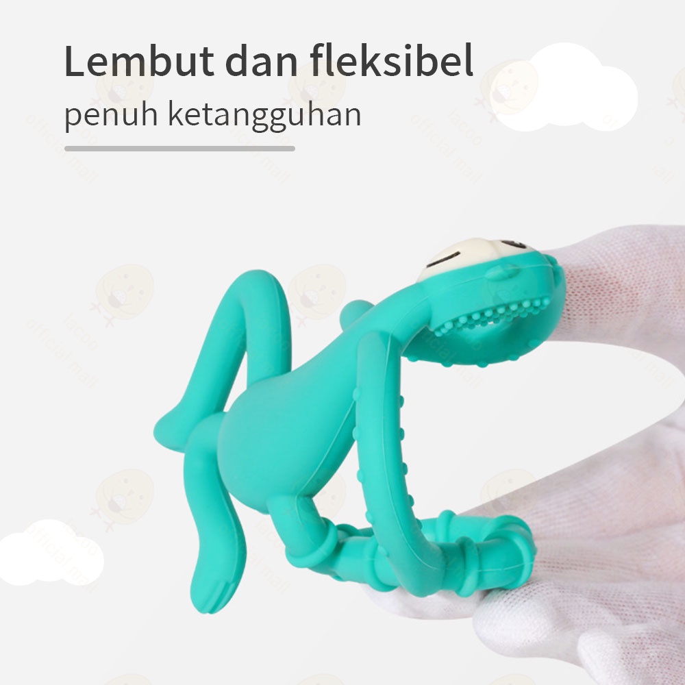 Lacoo Teether bayi silikon Gigitan bayi BPA Free motif monyet