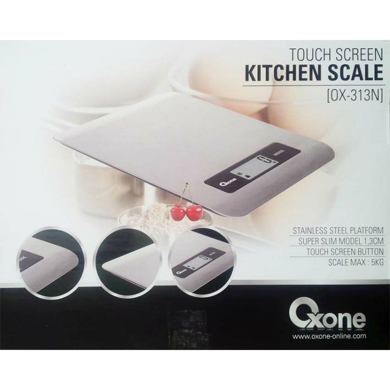 Timbangan Dapur Digital Oxone OX-313N Touchscreen Kitchen Scale