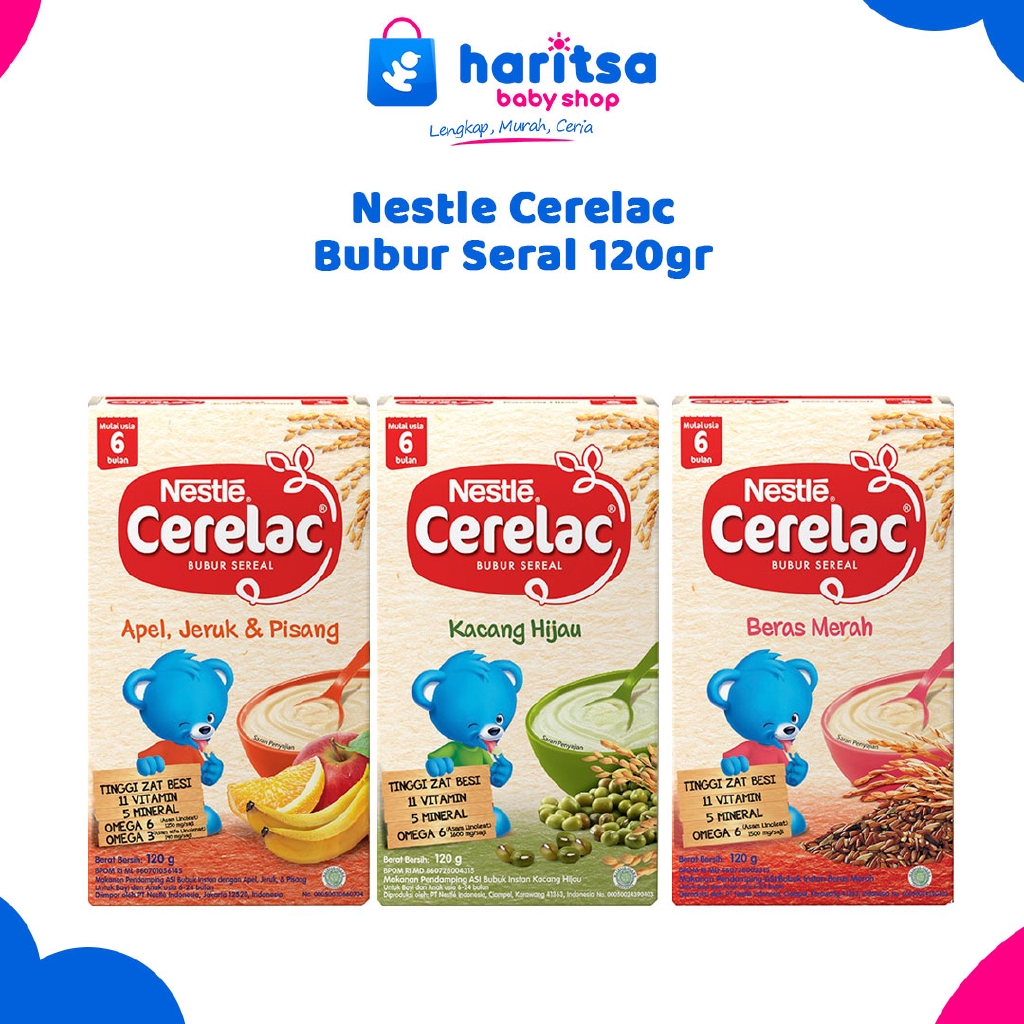 Nestle Cerelac Bubur Bayi Instant Usia 6-24 Bulan Box 120 g