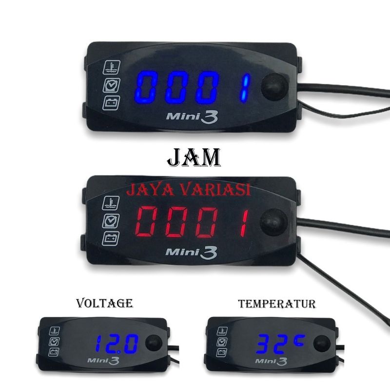 Voltmeter aki 3 in 1 Voltmeter aki jam Voltmeter aki modl Rizoma X case modish