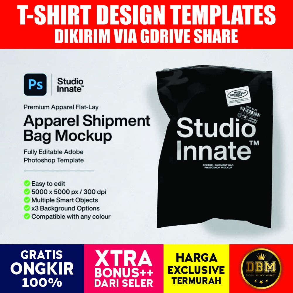 Apparel Shipment Bag Mockup - Photoshop