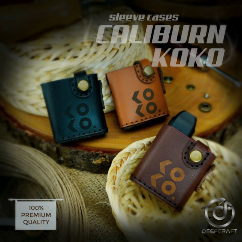 Premium Sleeve Case Koko Free Tali Lanyard / Holder Casing Koko Leather Sleeve