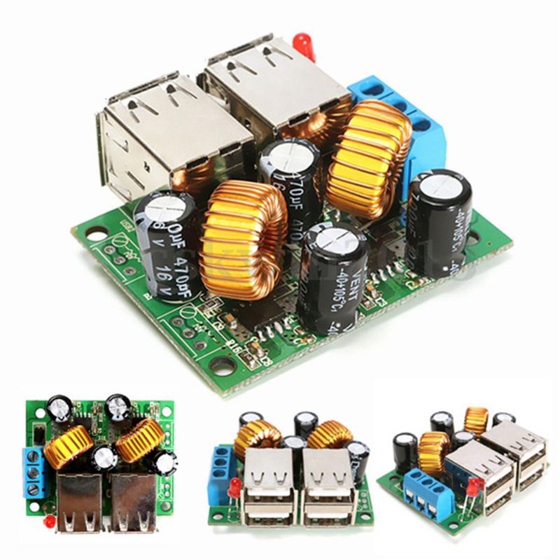 Step-down 4 port USB Power Supply Module DC 12V 24V 40V to 5V 5A