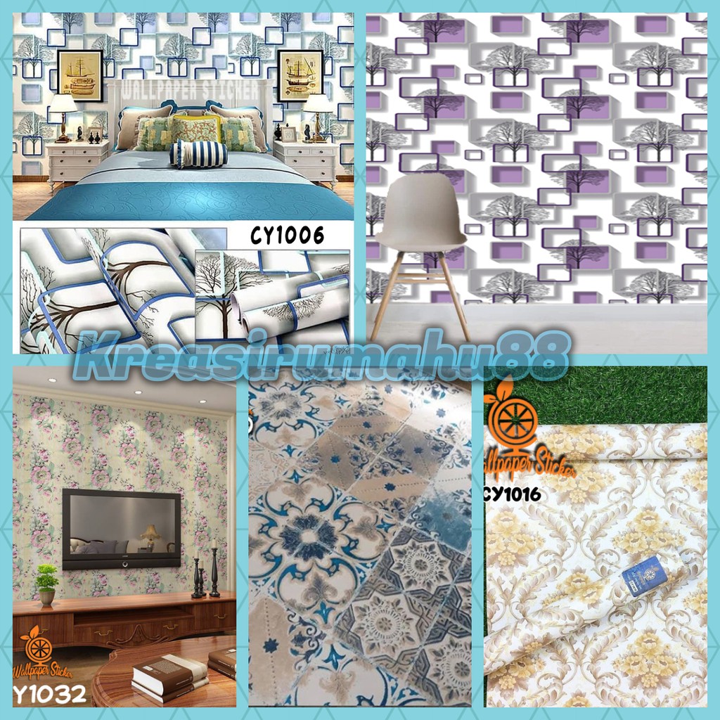 Wallpaper Stiker wallpaper Dinding wallpaper Motif Batik wallpaper 3D Wallpaper murah Ukuran 45cm X 9meter