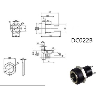 SOKET DC FEMALE SOCKET POWER 5.5X2.1mm PCB PLUG IN JACK DC