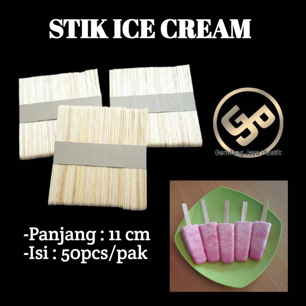 STICK ICE CREAM STIK KAYU ES KRIM IMPORT 50 PCS