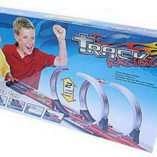 Mainan track racing /arena hotwheels 2 jalur