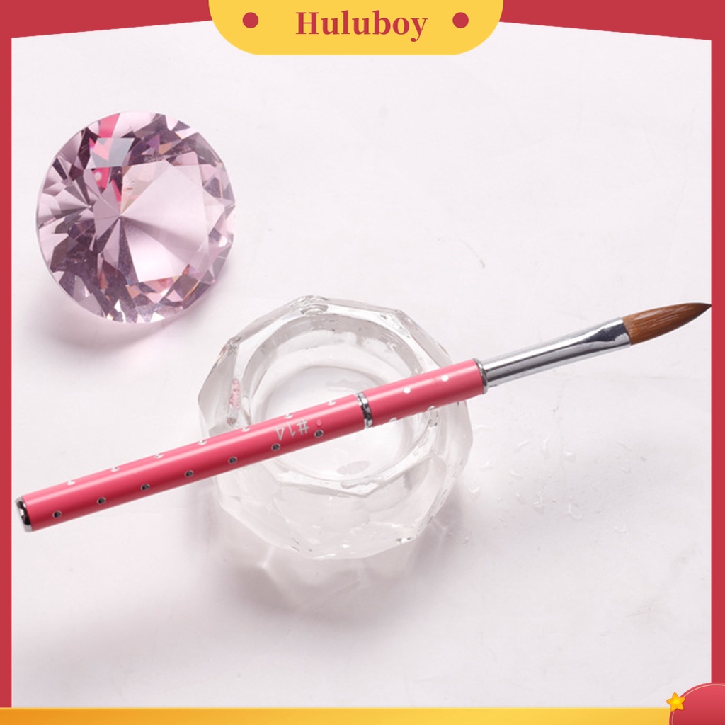 Huluboy Huluboy♡ Brush Pen Nail Art Bulu Wol Nilon Flexible Ramah Lingkungan DIY Untuk Wanita