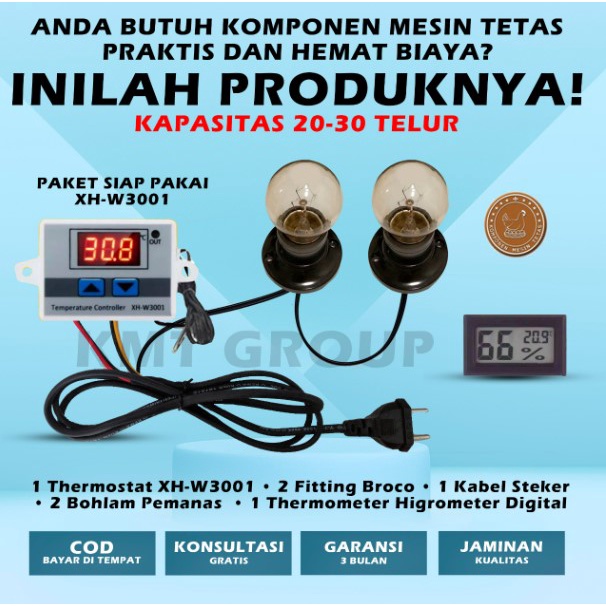 Paket Siap Pakai XH THD Thermostat Termostat Pemanas Thermo-Hygrometer Mesin Tetas Telur