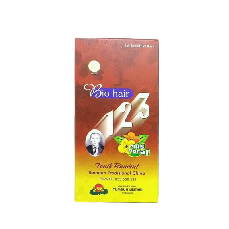 Bio Hair 123 Floral 210ml / Hair Tonic Herbal / Penyubur Rambut / Tonik Rambut Rontok / Kebotakan-1