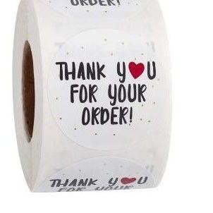 

Harga termurah ➶ 1 Roll (500pcs) Stiker Label 2.5cm stiker Thank you for your order untuk cookies pa