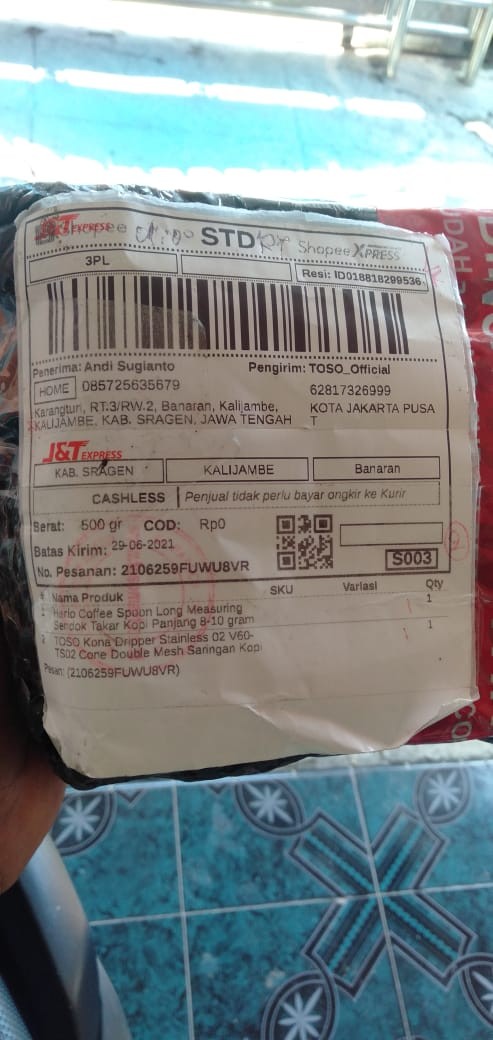 Toso Kona Dripper Stainless 02 V60-ts02 Cone Double Mesh Saringan Kopi