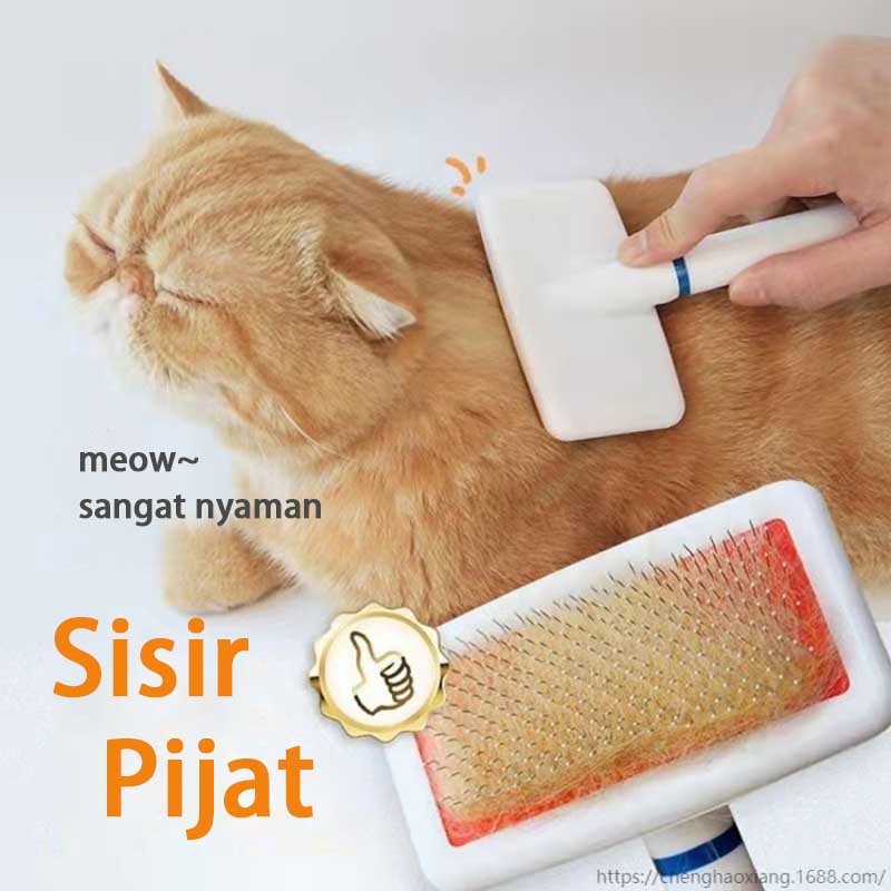 ☀INDOLAND☀  SISIR KUCING ANJING MUSANG KELINCI PET GROOMING SISIR GROOMING (MERAH PUTIH) R593 R593