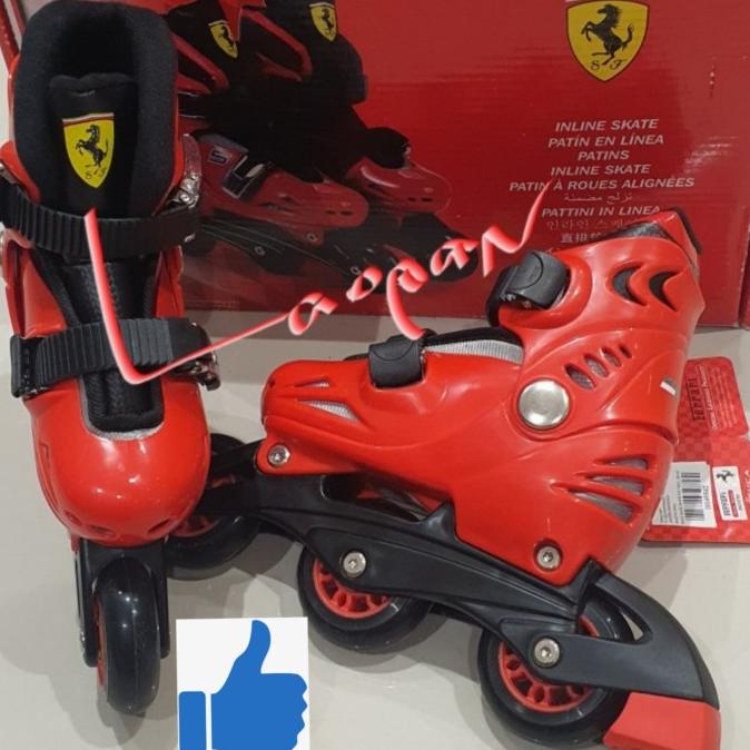 FERRARI ROLLER BLADE SKATE SEPATU RODA ANAK INLINE SKATES HELM DEKKER