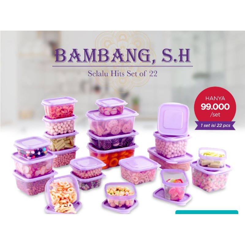 1set wadah bahan makanan~Bambang set 22