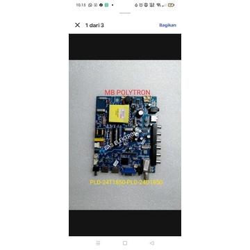 MB MOTHERBOARD MAINBOARD MESIN TV LED POLYTRON 24 INCH PLD-24T1850 PLD24T1850