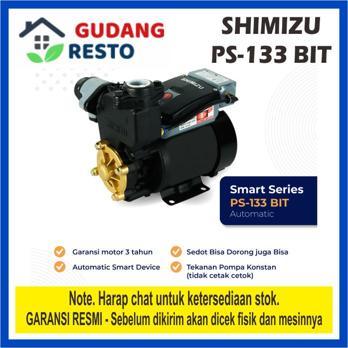 SHIMIZU PS 133 BIT  POMPA BOOSTER OTOMATIS / POMPA AIR PINTAR 2in1 SEDOT &amp; DORONG PS133 AUTOMATIC SMART PUMP 133BIT