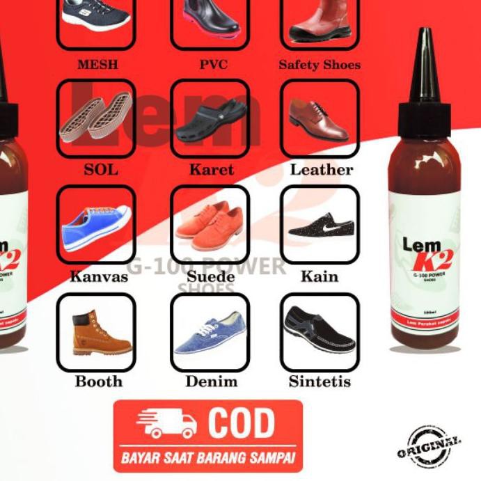 

BEST SELLER✢ LEM SEPATU KUAT 100ml ORIGINAL LEM K2 TAHAN AIR .....!!