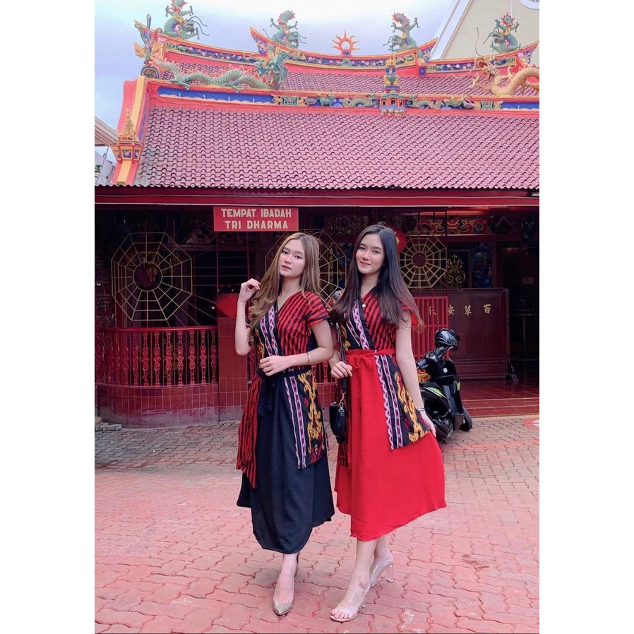 dress batik modern / dress batik wanita / dress batik kombinasi / dress batik kondangan