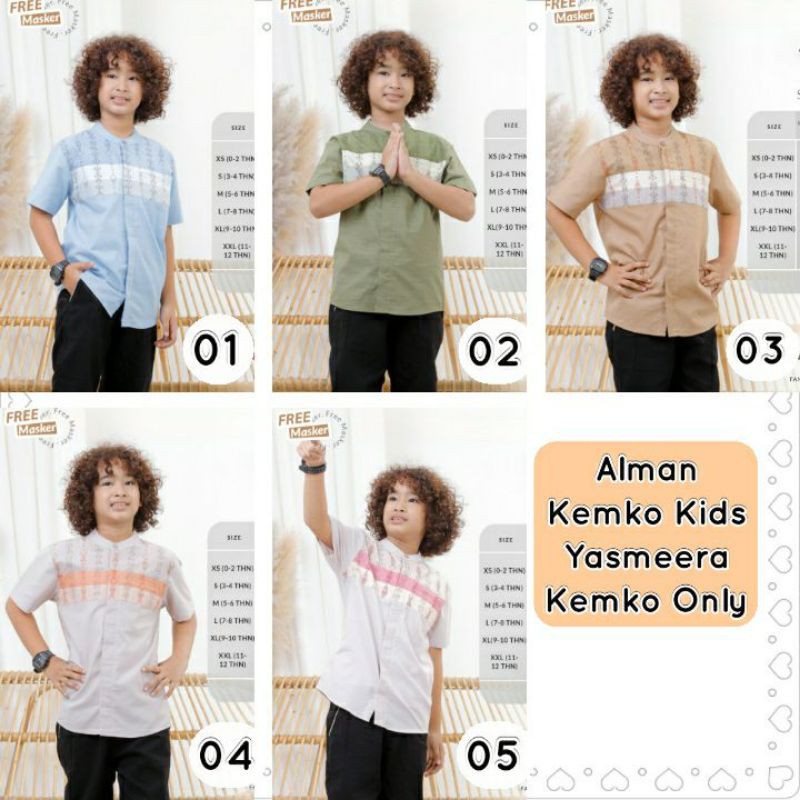 SARIMBIT KEMKO ALMAN KEMEJA KOKO ANAK YASMEERA