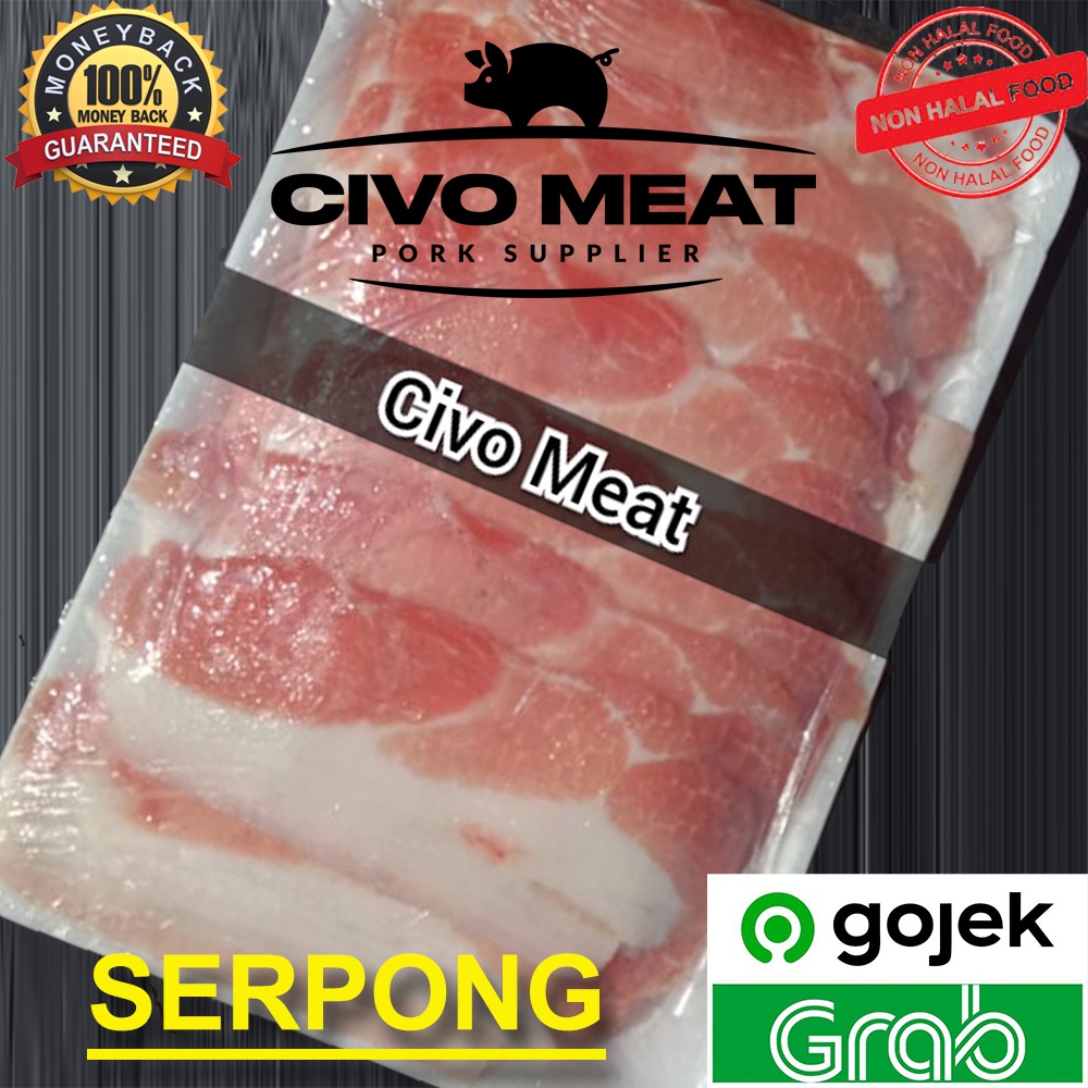 

Daging Babi Paha dengan kulit Slice tipis model samcan 500g