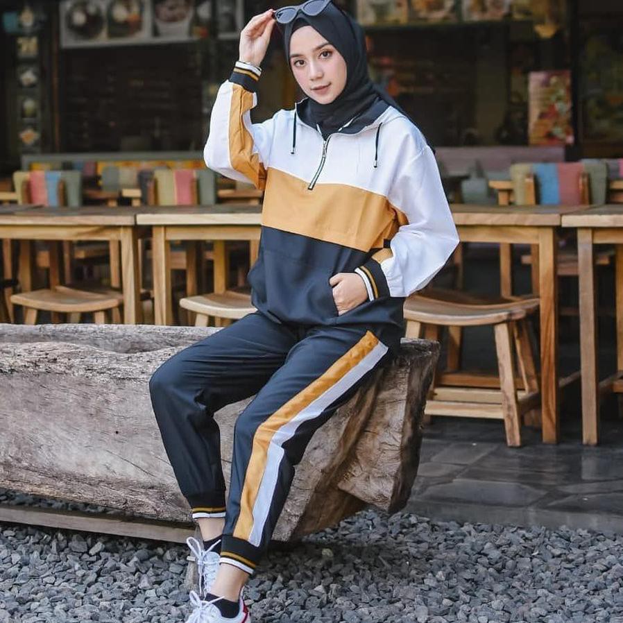 PROMO** Logo Sporty Set | setelan despo ala korea .,.,