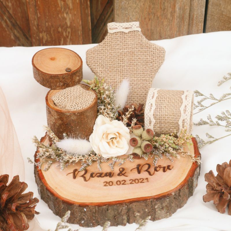 set perhiasan mahar rustic / tempat perhiasan / box mahar /wadah mahar set / mahar simple / wadah ma