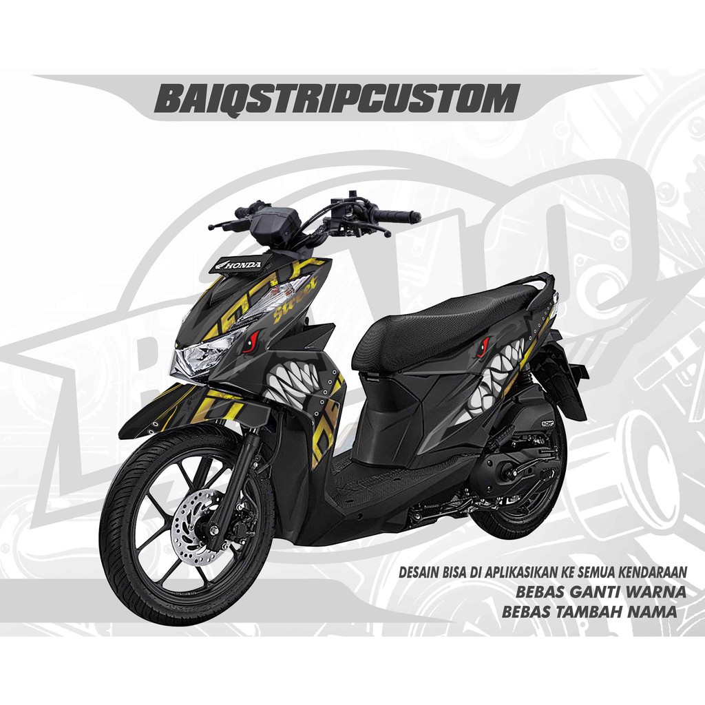 Decal beat shark - Decal Sticker Honda Beat street New 2020