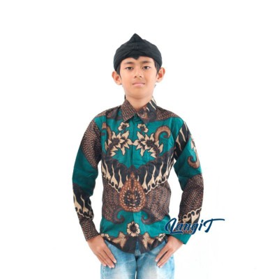 Baju Batik Anak Laki-laki Lengan Panjang Bisa Buat Sekolah Hari Batik