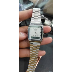 COD(Bayar Tujuan)JAM TANGAN PRIA/WANITA Casio Rantai Doubel Time AQ-230