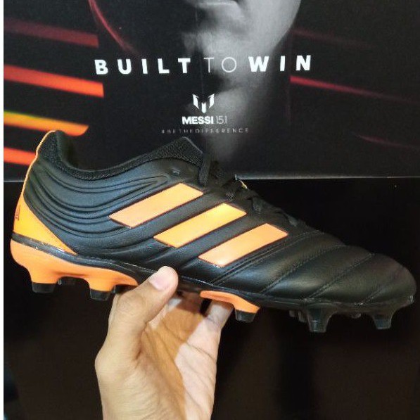 Adidas Copa 20.3 FG Black Orange EH1498 Sepatu Bola Adidas Adidas Copa 20.3 FG Soccer Football