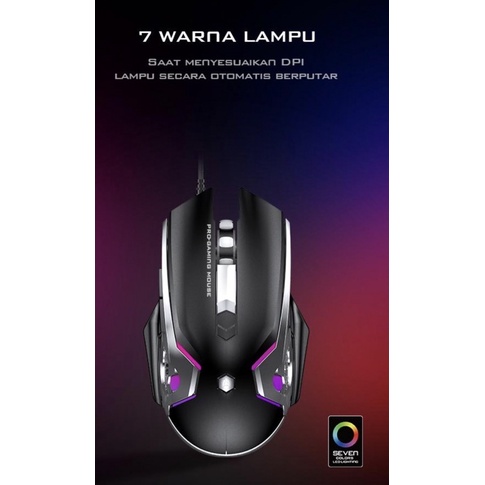 mouse black gamen gm 1200 RGB lightning effect 3200 DPI